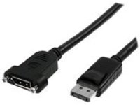 StarTech.com 3 ft / 91 cm 20 pin DP DisplayPort Extension Panel Mount Cable - DisplayPort to DisplayPort - Male to Fema…