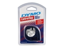 1/2INCH (12 MM) METALLIC LETRATAG TAPE, TEAR-RESISTANT, WIPEABLE PLASTIC LABELS