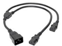 Tripp Lite 2ft Power Cord Y Splitter Cable C20 to 2xC13 Heavy Duty 15A 14AWG 2&#x27;
