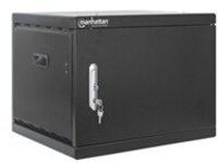 Manhattan Charging Cabinet/Cart via USB-C x16 Devices, Desktop (& Wall Mountable), Power Delivery 65W per port (1040W total), UVC Disinfecting LEDs, Suitable for Laptops (up to 15.6")/Tablets,Bays 380x30x280mm,Device charging cables not included, EU power cord