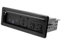 StarTech.com Conference Room Docking Station with Power and Charging; Table Connectivity Box, Universal USB-C Laptop Dock, 60W PD, 4K HDMI, USB Hub, Audio, 2x AC Outlets, 2x USB BC 1.2 Charge Ports