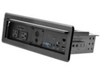 StarTech.com onference Table Box for AV Connectivity & Power/Charging, 4K HDMI output with HDMI, DP, & VGA Inputs, GbE, Audio, Charging Station w/ 2x USB-A & 2x 120V UL AC Outlets