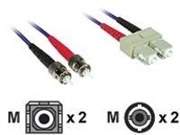 C2G 3m SC-ST 62.5/125 OM1 Duplex Multimode PVC Fiber Optic Cable - Blue - patch cable - 3 m - blue