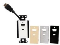 C2G HDMI Inline Extender Decorative Wall Plate with Interchangeable Wall Plate Covers