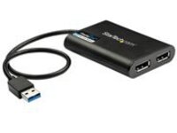StarTech.com USB 3.0 to Dual DisplayPort Adapter 4K 60Hz, DisplayLink Certified, Video Converter with External Graphics Card