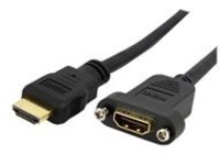 StarTech.com 3 ft. (0.9 m) HDMI Female to Male Adapter - Mounting - HDMI - HDMI Female to Male (HDMIPNLFM3) - HDMI cabl…