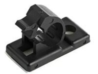 StarTech.com 100 Adhesive Cable Management Clips Black,  Network/Ethernet/Office Desk/Computer Cord Organizer, Sticky Cable/Wire Holders, Nylon Self Adhesive Clamp UL/94V-2 Fire Rated