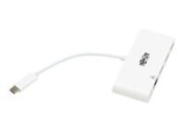 Tripp Lite 3-Port USB-C hub w/ Gigabit ethernet GbE, USB-C Charging USB Type C USB 3.1 Hub