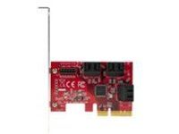 Startech SATA PCIe Card, 6 Port PCIe SATA Expansion card, 6Gbps SATA Card, Low/Full Profile, Stacked SATA Connectors, ASM1166 Non-Raid SATA Controller Card