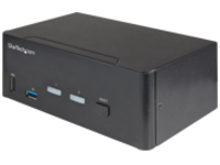 StarTech.com 2 Port Dual Monitor HDMI KVM Switch, 4K 60Hz Ultra HD HDR, Desktop 4K HDMI 2.0 KVM Switch with 2 Port USB 3.0 Hub (5Gbps) &amp; 4x USB 2.0 HID Port, Audio, Hotkey Switching, TAA