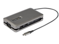 StarTech.com USB C Multiport Adapter, USB C to 4K 60Hz HDMI 2.0, 2-Port 10Gbps USB Hub, 100W Power Delivery Pass-through, GbE, SD/MicroSD, USB Type-C Mini Dock, 10&quot;/25cm Attached Cable
