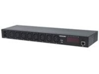 Intellinet 19" Intelligent 8-Port PDU, 19" Rackmountable C13 Intelligent Power Distribution Unit; Monitors Power, Temperature and Humidity (Euro 2-pin plug)