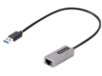 StarTech.com USB to Ethernet Adapter, USB 3.0 to 10/100/1000 Gigabit Ethernet LAN Converter for Laptops, 1ft (30cm) Attached Cable, USB to RJ45 Adapter, USB NIC Adapter, Ethernet Dongle