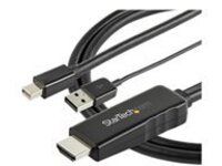 StarTech.com 3ft (1m) HDMI to Mini DisplayPort Cable 4K 30Hz, Active HDMI to mDP Adapter Converter Cable with Audio, USB Powered, Mac &amp; Windows, HDMI Male to mDP Male Video Adapter Cable