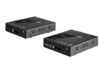 StarTech.com HDMI KVM Extender over IP Network, 4K 30Hz HDMI 2.0 and USB over IP LAN or Cat5/Cat6 Ethernet Cable (100m/330ft), Remote KVM Switch/Console Transmitter/Receiver Extender Kit