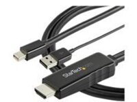 StarTech.com 6ft (2m) HDMI to Mini DisplayPort Cable 4K 30Hz, Active HDMI to mDP Adapter Converter Cable with Audio, USB Powered, Mac &amp; Windows, HDMI Male to mDP Male Video Adapter Cable