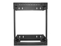 StarTech.com 12U 19" Wall Mount Network Rack, Adjustable Depth 12-20" 2 Post Open Frame Server Room Rack for AV/Data/ IT Communication/Computer Equipment/Switch with Cage Nuts & Screws