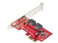 StarTech.com SATA PCIe Card, 2 Port PCIe SATA Expansion card, 6Gbps SATA Card, Full/Low Profile, PCI Express to SATA Adapter, ASM1061 Non-Raid SATA Controller Card