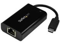 StarTech.com USB C to Gigabit Ethernet Adapter/Converter w/ PD 2.0, 1Gbps USB 3.1 Type C to RJ45/LAN Network w/ Power Delivery Pass Through Charging, TB3 Compatible/ MacBook Pro Chromebook
