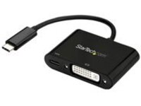 StarTech.com USB C to DVI Adapter with Power Delivery, 1080p USB Type-C to DVI-D Single Link Video Display Converter with Charging, 60W PD Pass-Through, Thunderbolt 3 Compatible, Black