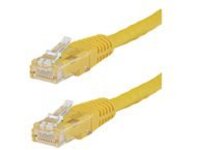 Startech 25ft CAT6 Ethernet Cable, 10 Gigabit Molded RJ45 650MHz 100W PoE Patch Cord, CAT 6 10GbE UTP Network Cable with Strain Relief, Yellow, Wiring is UL Certified/TIA