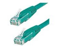 StarTech.com 2ft CAT6 Ethernet Cable, 10 Gigabit Molded RJ45 650MHz 100W PoE Patch Cord, CAT 6 10GbE UTP Network Cable with Strain Relief, Green, Fluke Tested/Wiring is UL Certified/TIA