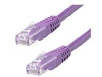 StarTech.com 15ft CAT6 Ethernet Cable, 10 Gigabit Molded RJ45 650MHz 100W PoE Patch Cord, CAT 6 10GbE UTP Network Cable with Strain Relief, Purple, Fluke Tested/Wiring is UL Certified/TIA