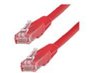 Startech 1ft CAT6 Ethernet Cable, 10 Gigabit Molded RJ45 650MHz 100W PoE Patch Cord, CAT 6 10GbE UTP Network Cable with Strain Relief, Red, Wiring is UL Certified/TIA