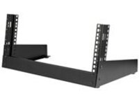 Startech 4U 19" Desktop Open Frame Rack, 2 Post Free-Standing Network Rack Switch Depth for Patch Panel/Data/AV/IT/Communication/Studio/Computer Equipment 66lb Cap. w/ Cage Nuts/Screws