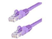 StarTech.com 15ft CAT6 Ethernet Cable, 10 Gigabit Snagless RJ45 650MHz 100W PoE Patch Cord, CAT 6 10GbE UTP Network Cable w/Strain Relief, Purple, Fluke Tested/Wiring is UL Certified/TIA