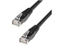 StarTech.com 35ft CAT6 Ethernet Cable, 10 Gigabit Molded RJ45 650MHz 100W PoE Patch Cord, CAT 6 10GbE UTP Network Cable with Strain Relief, Black, Fluke Tested/Wiring is UL Certified/TIA