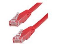 StarTech.com 10ft CAT6 Ethernet Cable, 10 Gigabit Molded RJ45 650MHz 100W PoE Patch Cord, CAT 6 10GbE UTP Network Cable with Strain Relief, Red, Fluke Tested/Wiring is UL Certified/TIA