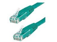 StarTech.com 1ft CAT6 Ethernet Cable, 10 Gigabit Molded RJ45 650MHz 100W PoE Patch Cord, CAT 6 10GbE UTP Network Cable with Strain Relief, Green, Fluke Tested/Wiring is UL Certified/TIA