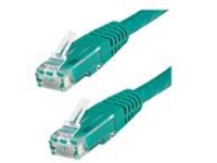 StarTech.com 1ft CAT6 Ethernet Cable, 10 Gigabit Molded RJ45 650MHz 100W PoE Patch Cord, CAT 6 10GbE UTP Network Cable with Strain Relief, Green, Fluke Tested/Wiring is UL Certified/TIA