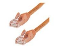 StarTech.com 10ft CAT6 Ethernet Cable, 10 Gigabit Snagless RJ45 650MHz 100W PoE Patch Cord, CAT 6 10GbE UTP Network Cable w/Strain Relief, Orange, Fluke Tested/Wiring is UL Certified/TIA