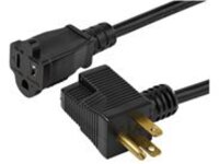 StarTech.com 3ft (1m) Piggyback Power Extension Cord, NEMA 5-15P to 2x NEMA 5-15R, 16 AWG, 125V/15A, UL Certified, 1 to 2 Outlet Saver Extension Cord, 3-Prong Electrical Power Cable