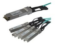 StarTech.com AOC Breakout Cable for Cisco QSFP-4X10G-AOC10M, 15m/49ft 40G 1x QSFP&#x2B; to 4x SFP&#x2B; AOC Cable, 40GbE / 40Gbps QSFP Plus Transceiver Module Active Optical Fiber, C9300, C3850