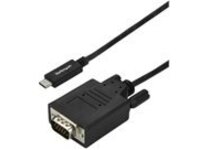 StarTech.com 10ft/3m USB C to VGA Cable, 1920x1200/1080p USB Type C to VGA Video Adapter Cable, Thunderbolt 3 Compatible, Laptop to VGA Monitor/Projector, DP Alt Mode HBR2 Cable, Black