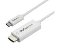 StarTech.com 3ft (1m) USB C to HDMI Cable, 4K 60Hz USB Type C to HDMI 2.0 Video Adapter Cable, Thunderbolt 3 Compatible, Laptop to HDMI Monitor/Display, DP 1.2 Alt Mode HBR2 Cable, White