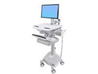 Ergotron StyleView Electric Lift Cart with LCD Pivot, LiFe Powered, 2 Drawers (2x1)