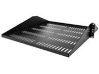 StarTech.com 2U Vented Server Rack Shelf, Center Mount 20in Deep Fixed Cantilever Tray, Rackmount Shelf for 19&quot; AV/Data/Network Equipment w/ Cage Nuts &amp; Screws, 200lbs Weight Capacity