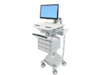 Ergotron StyleView Cart with LCD Arm, LiFe Powered, 9 Drawers