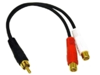 C2G Value Series 6in Value Series One RCA Mono Male to Two RCA Stereo Female Y-Cable
