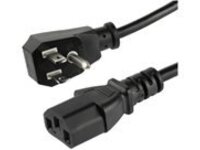 StarTech.com 10ft (3m) Computer Power Cord, Flat NEMA 5-15P to C13 Power Cord, 10A 125V, 18AWG, Black Replacement AC Power Cord, Monitor Power Cable, Flat NEMA 5-15P to IEC 60320 C13