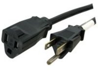 StarTech.com 3ft (1m) Power Extension Cord, NEMA 5-15R to NEMA 5-15P Black Extension Cord, 13A 125V, 16AWG,...