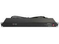 StarTech.com 8 Outlet Horizontal 1U Rack Mount PDU Power Strip for Network Server Racks