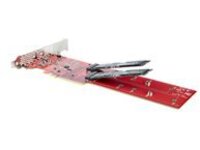 StarTech.com Dual M.2 PCIe SSD Adapter Card, x8 / x16 Dual NVMe or AHCI M.2 SSD to PCI Express 4.0, Up to 7.8GBps/Drive, For 2242/2260/2280/22110mm PCIe M-Key M2 SSDs, Bifurcation Required