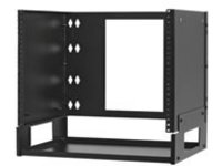 Tripp Lite 8U Wall-Mount Bracket with Shelf for Small Switches and Patch Panels, Hinged - rack mount shelf - 8U...