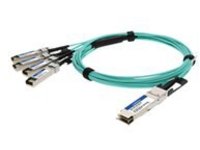AddOn 5m Industry Standard QSFP&#x2B; Breakout AOC