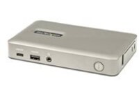 Startech USB C Dock, USB-C to DisplayPort 4K 30Hz or VGA, Mini USB-C Laptop Docking Station with 65W Power Delivery Pass-Through Charging, 4-Port USB 3.1 Gen 1 Hub, GbE